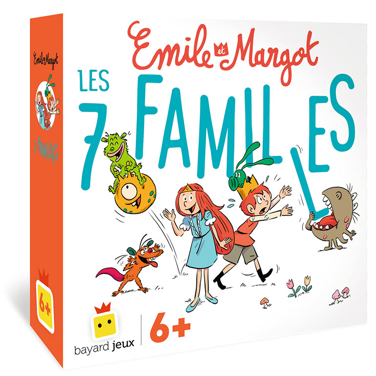 Jeu des 7 familles Émile et Margot, Bayard Jeux. Illustration : Olivier Deloye.