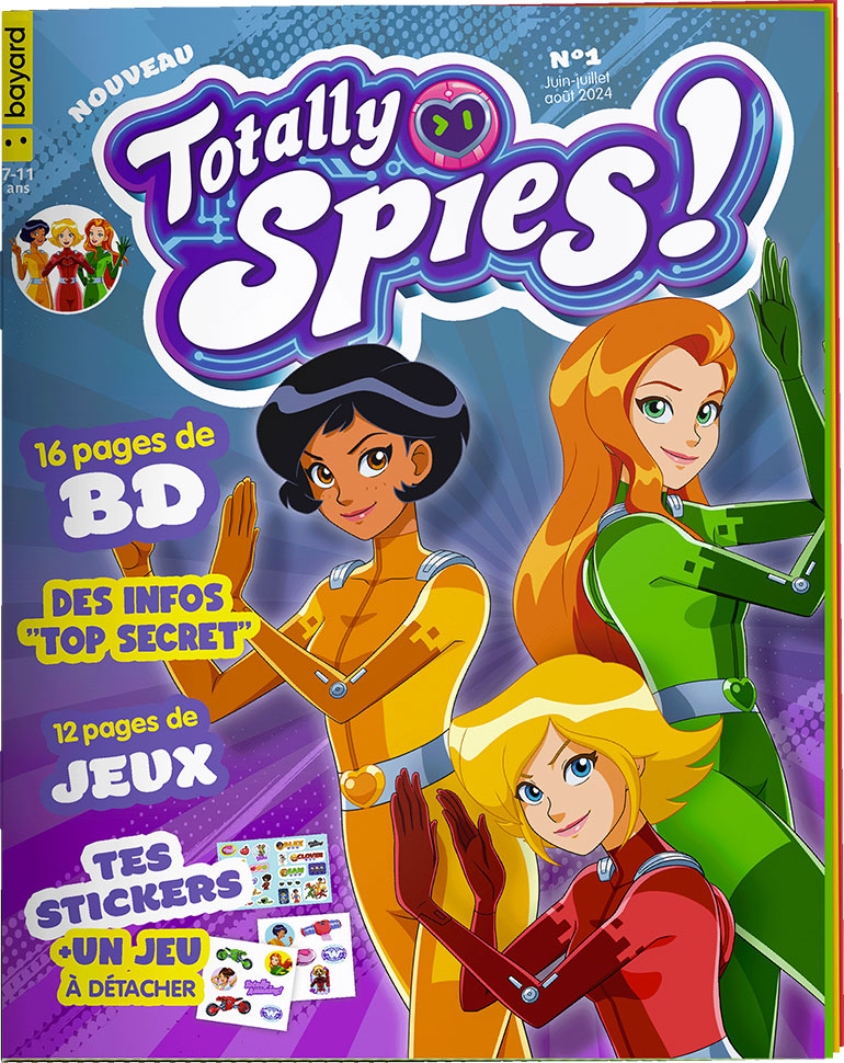 Couverture du magazine Totally Spies!, juin 2024. 