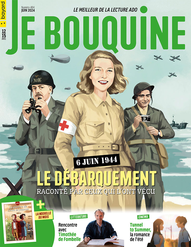 Couverture du magazine Je bouquine n°484, juin 2024 - Le Débarquement heure par heure.