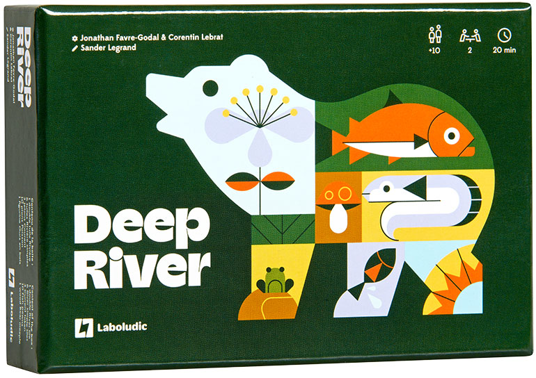 Deep river. Un jeu de société de
Jonathan Favre-Godal, Corentin Lebrat, Sander Legrand (Laboludic, 12 €). À partir de  10 ans.