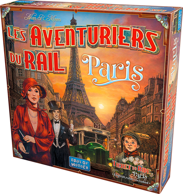 Les aventuriers du rail : Paris. Un jeu de société d'Alan R. Moon et Julien Delval (Days Of Wonder, 22,90 €). À partir de 8 ans.