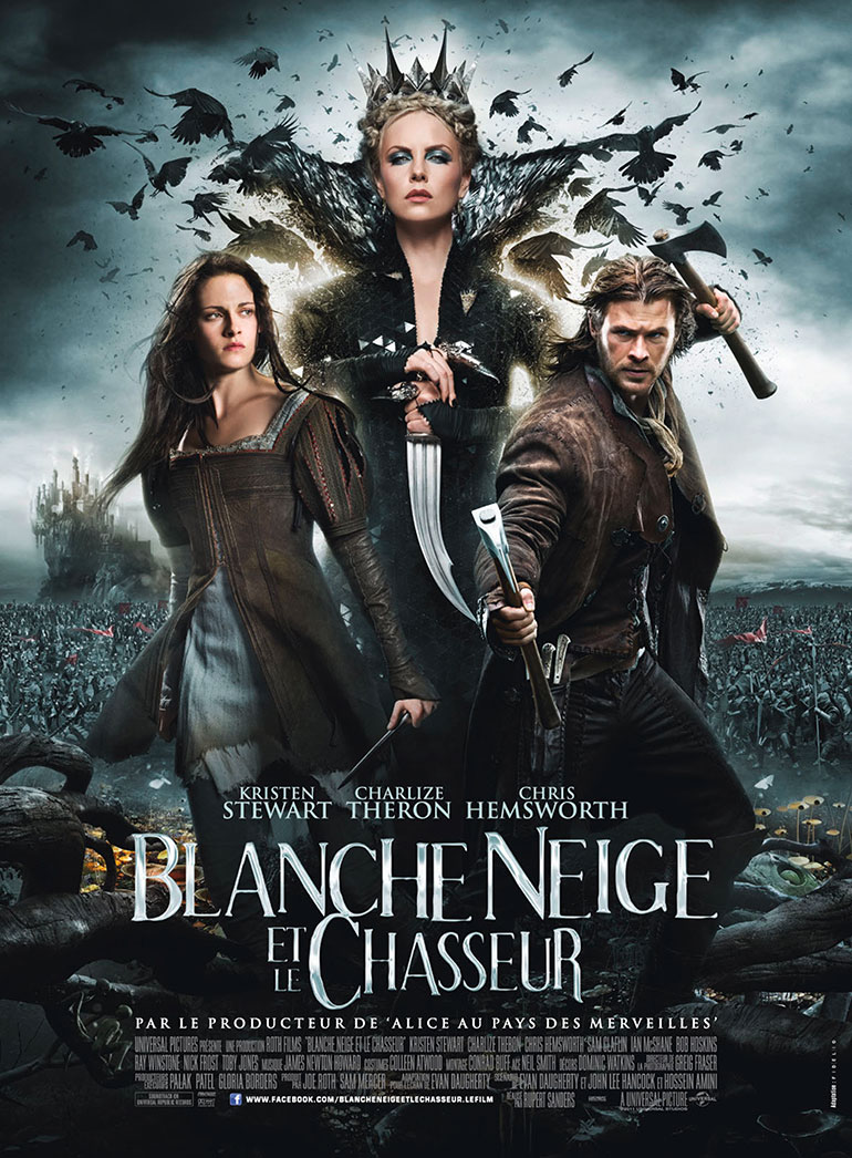 Dans Blanche Neige et le Chasseur, réalisé par Rupert Sander, l’héroïne se révèle intrépide.