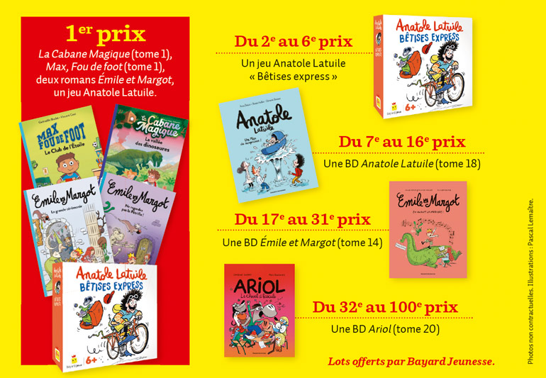 Concours Mes premiers J’aime lire “Écris un poème”. Liste des cadeaux à gagner.