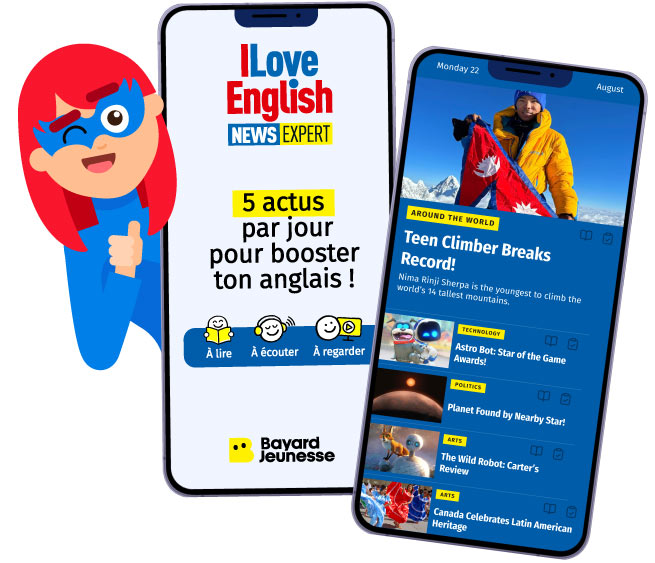 I Love English News Expert - 5 actus par jour pour booster l'anglais des lycéens