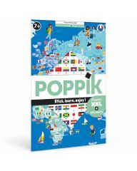 Poster à sticker - Drapeaux - 200 stickers - Poppik