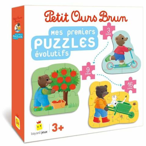 Puzzles de Petit Ours Brun pour les 1 à 3 ans, activité Popi à télécharger